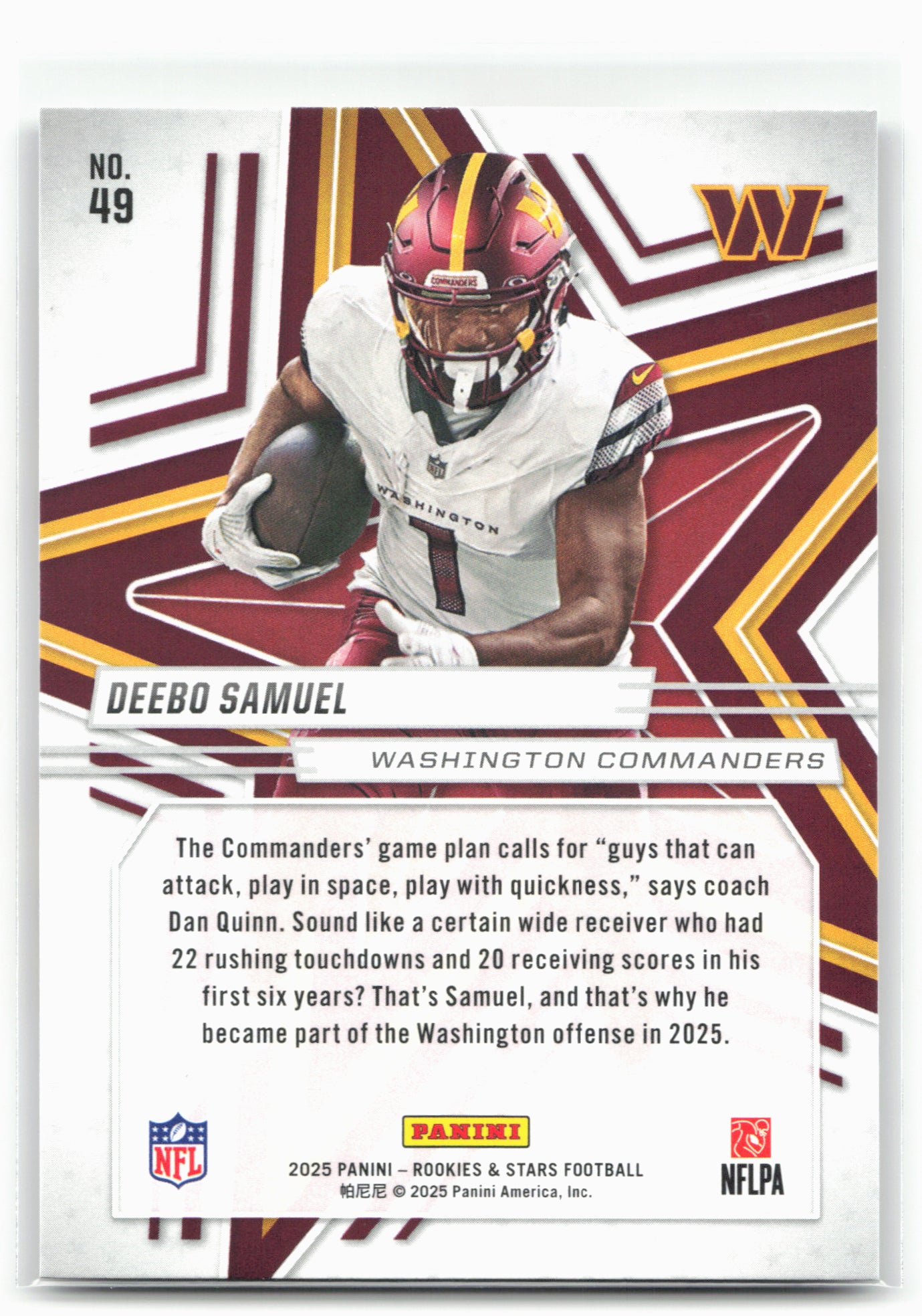 2025 Panini Rookies & Stars #49 Deebo Samuel