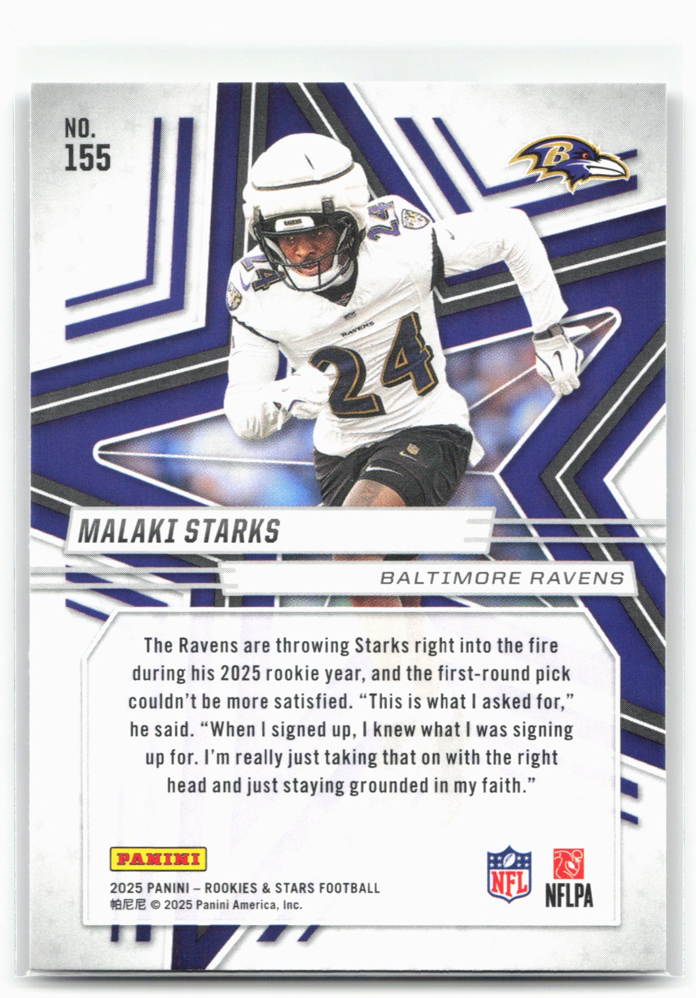 2025 Panini Rookies & Stars #155 Malaki Starks