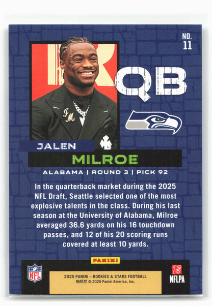 2025 Panini Rookies & Stars #11 Jalen Milroe Draft Class