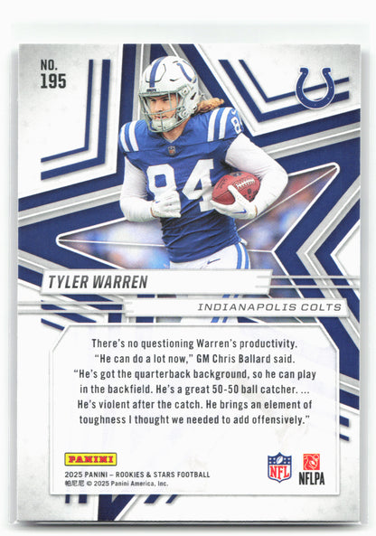 2025 Panini Rookies & Stars #195 Tyler Warren