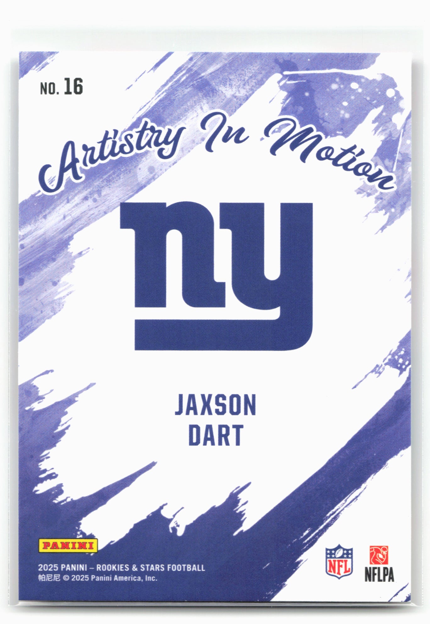 2025 Panini Rookies & Stars #16 Jaxson Dart Artistry in Motion