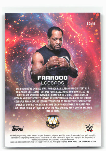2025 Topps Universe WWE #156 Faarooq Purple Glass