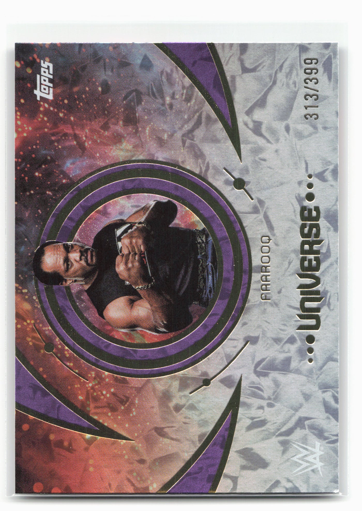 2025 Topps Universe WWE #156 Faarooq Purple Glass