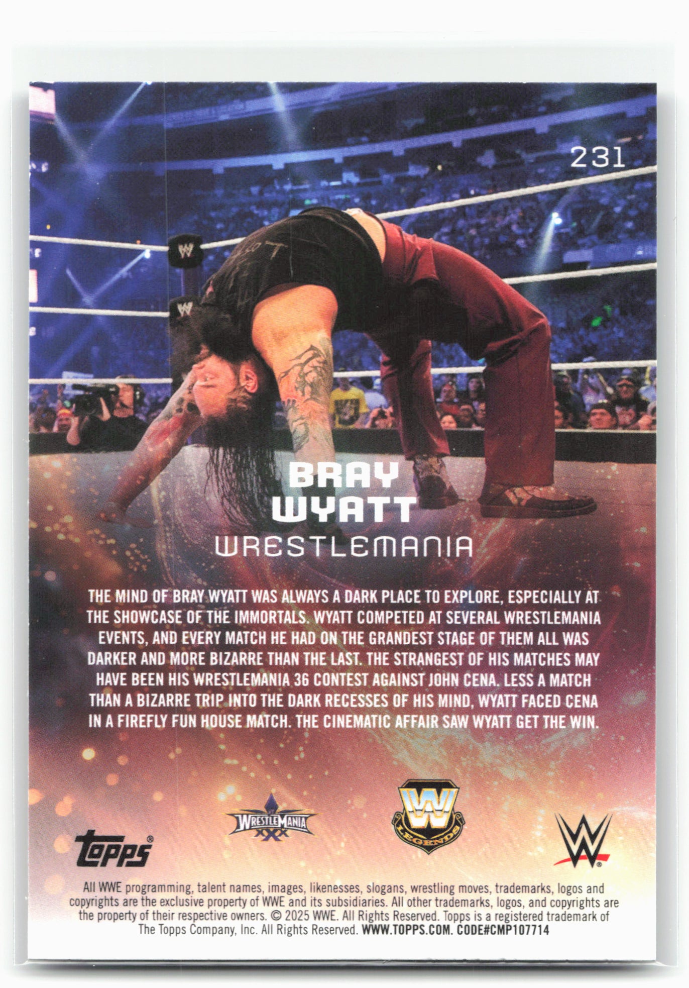 2025 Topps Universe WWE #231 Bray Wyatt