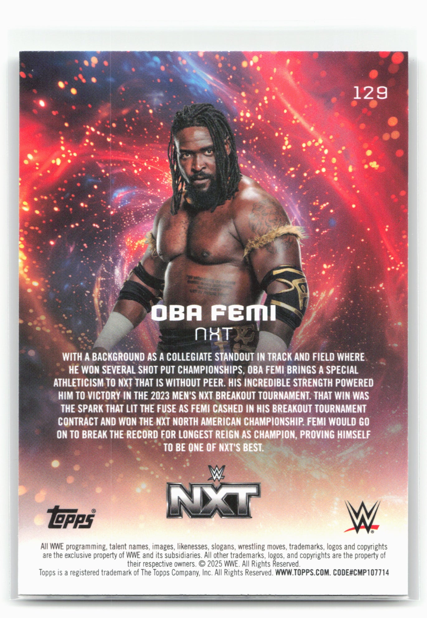2025 Topps Universe WWE #129 Oba Femi