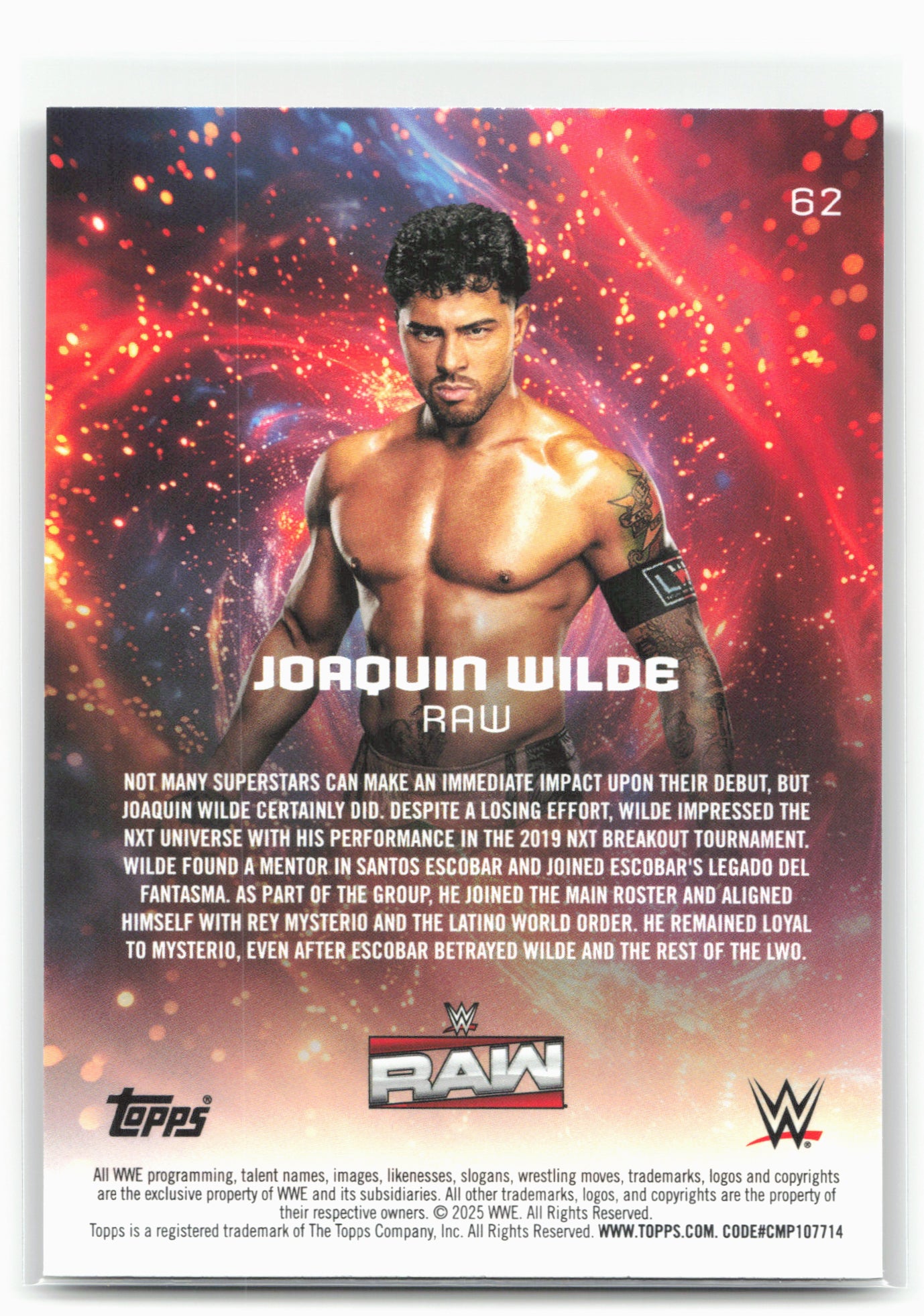2025 Topps Universe WWE #62 Joaquin Wilde