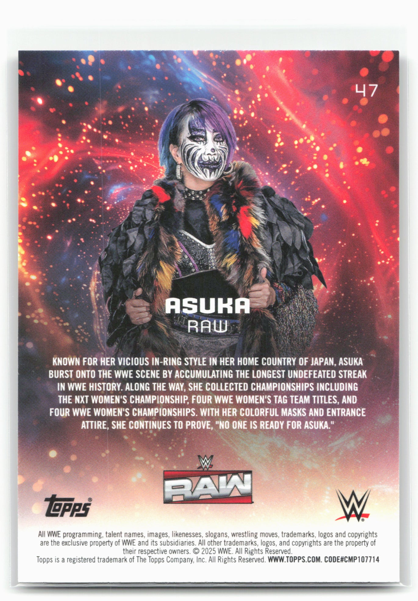 2025 Topps Universe WWE #47 Asuka