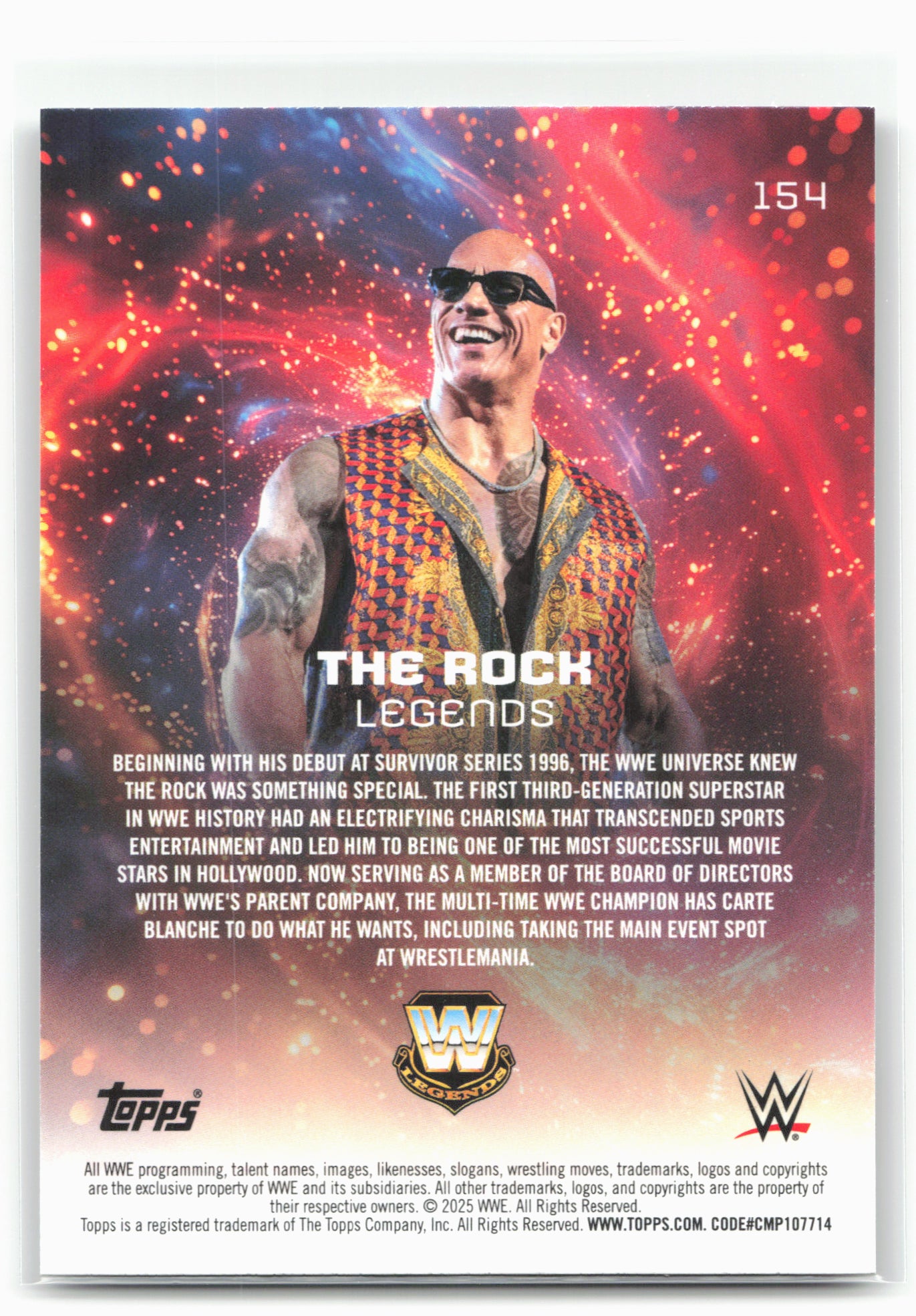 2025 Topps Universe WWE #154 The Rock