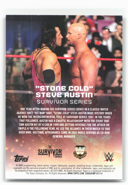 2025 Topps Universe WWE #295 "Stone Cold" Steve Austin