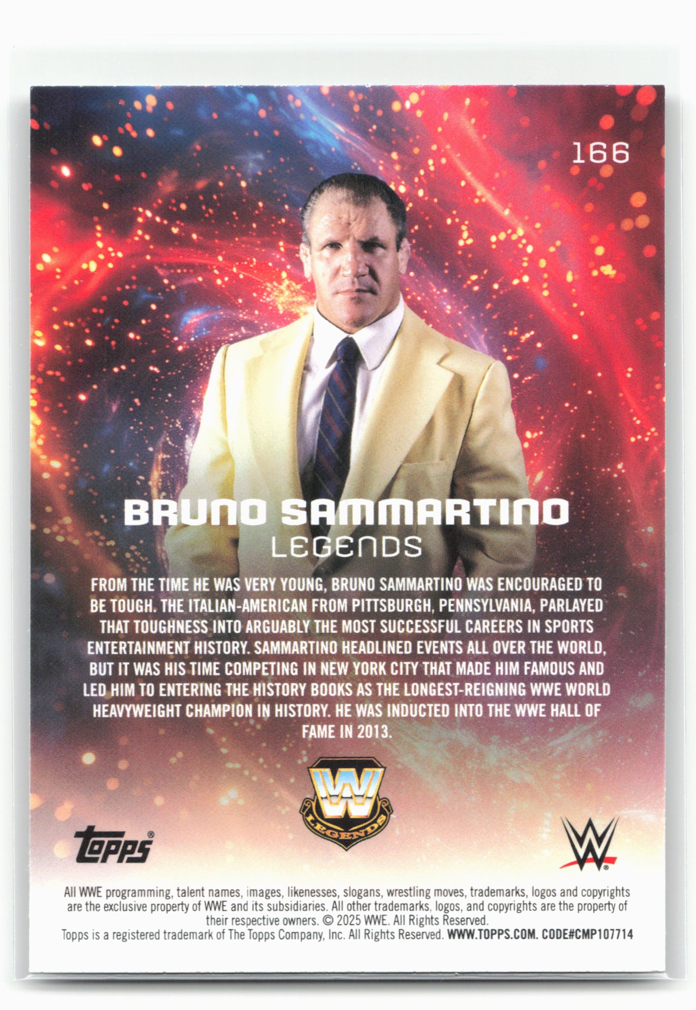 2025 Topps Universe WWE #166 Bruno Sammartino