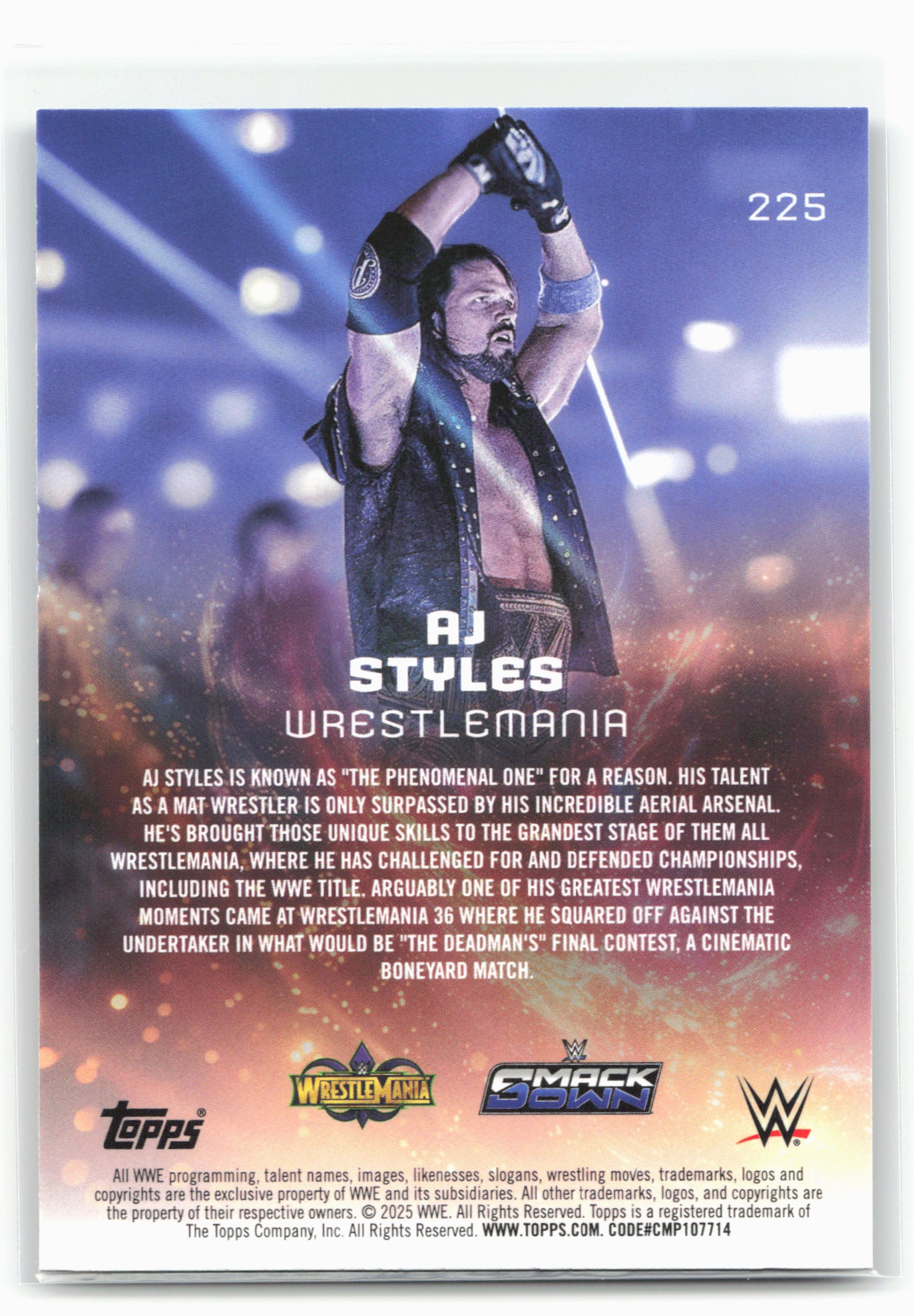2025 Topps Universe WWE #225 AJ Styles