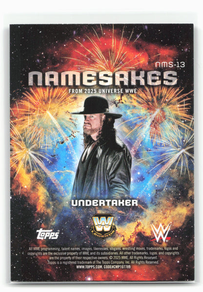 2025 Topps Universe WWE #NMS-13 Undertaker Namesakes