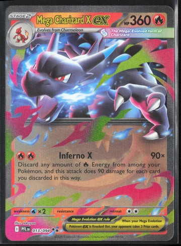 
ME02: Phantasmal Flames #013/094 Mega Charizard X ex Holo 27170