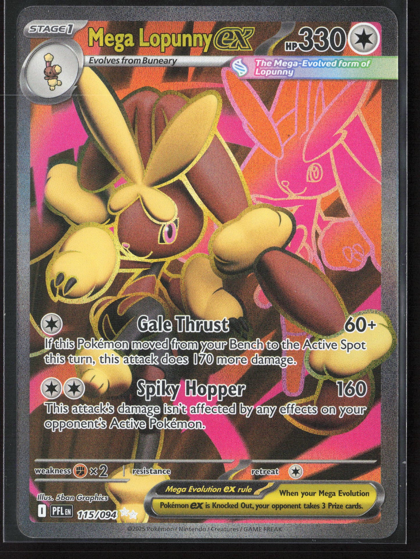 ME02: Phantasmal Flames #115/094 Mega Lopunny ex