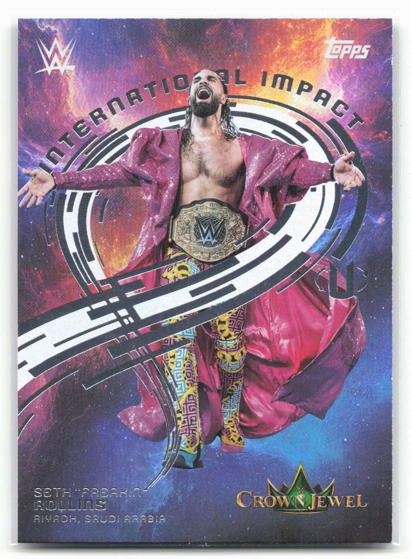 2025 Topps Universe WWE #IIM-2 Seth "Freakin" Rollins International Impact