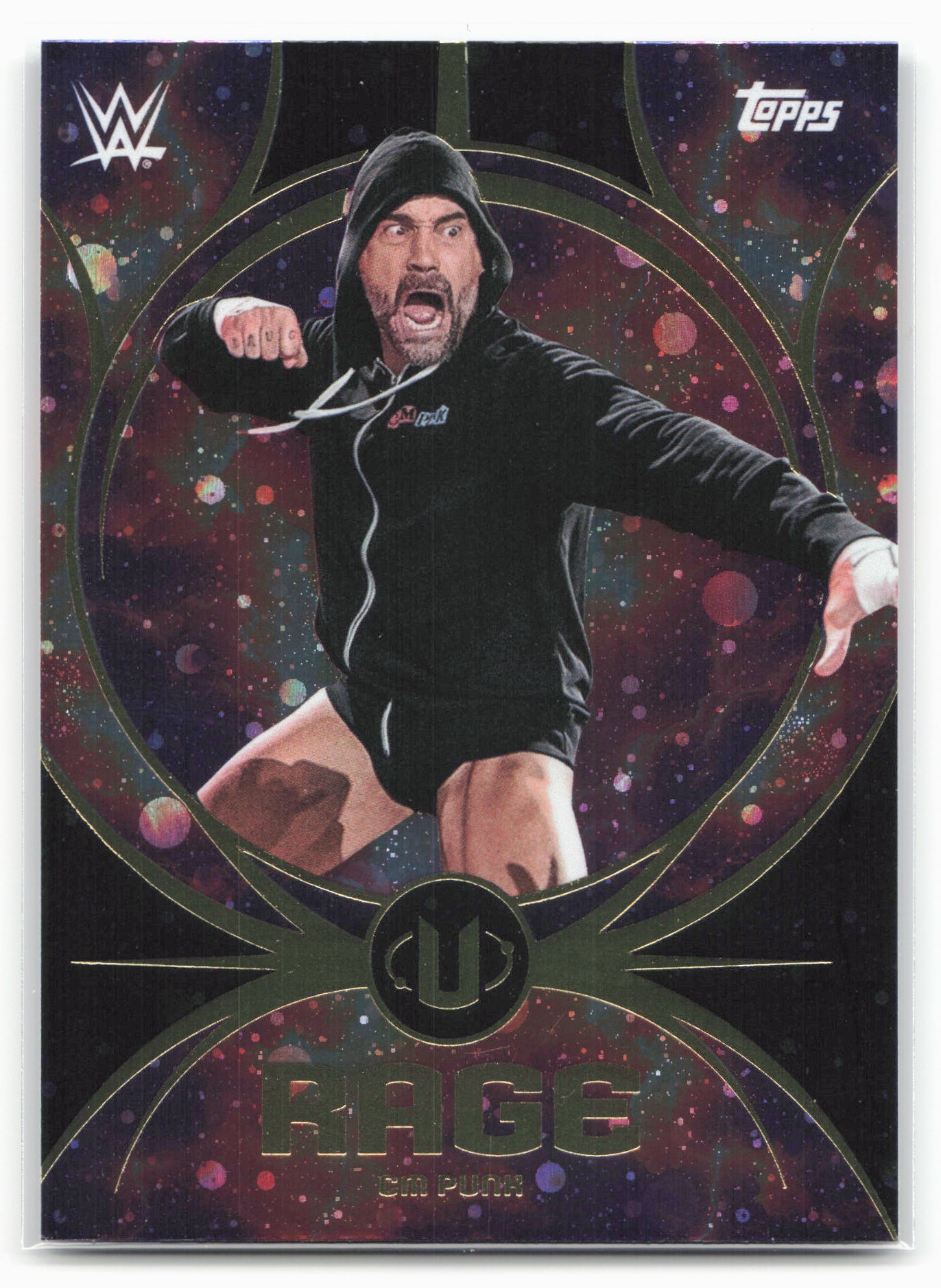 2025 Topps Universe WWE #RA-8 CM Punk Rage Galaxy