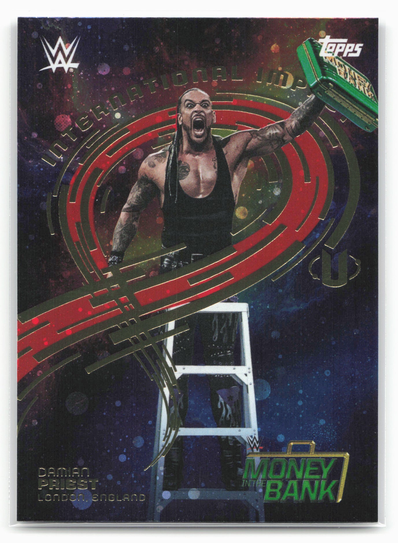2025 Topps Universe WWE #IIM-4 Damian Priest International Impact Galaxy