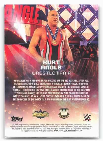 2025 Topps Universe WWE #237 Kurt Angle Orange Warp