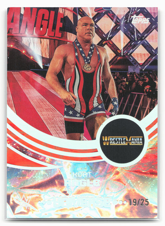 2025 Topps Universe WWE #237 Kurt Angle Orange Warp