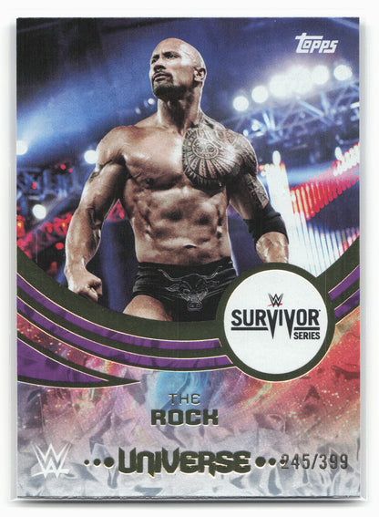 2025 Topps Universe WWE #294 The Rock Purple Glass
