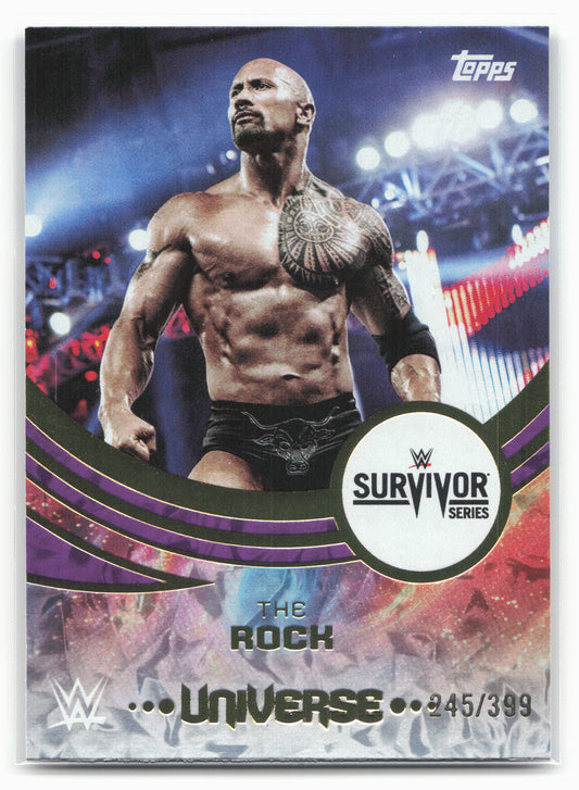 2025 Topps Universe WWE #294 The Rock Purple Glass