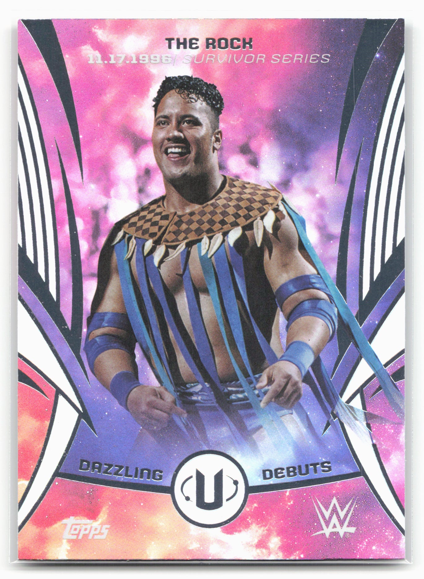 2025 Topps Universe WWE #DDE-9 The Rock Dazzling Debuts