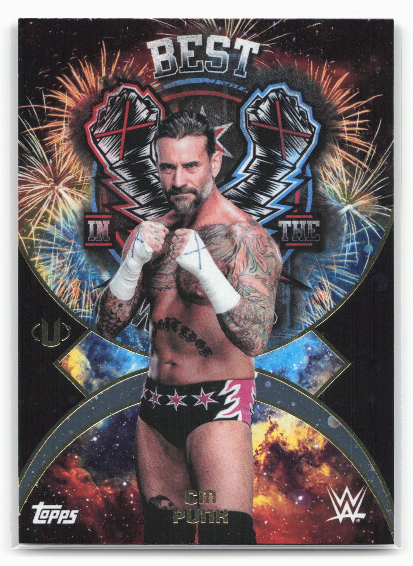 2025 Topps Universe WWE #NMS-2 CM Punk Namesakes Galaxy