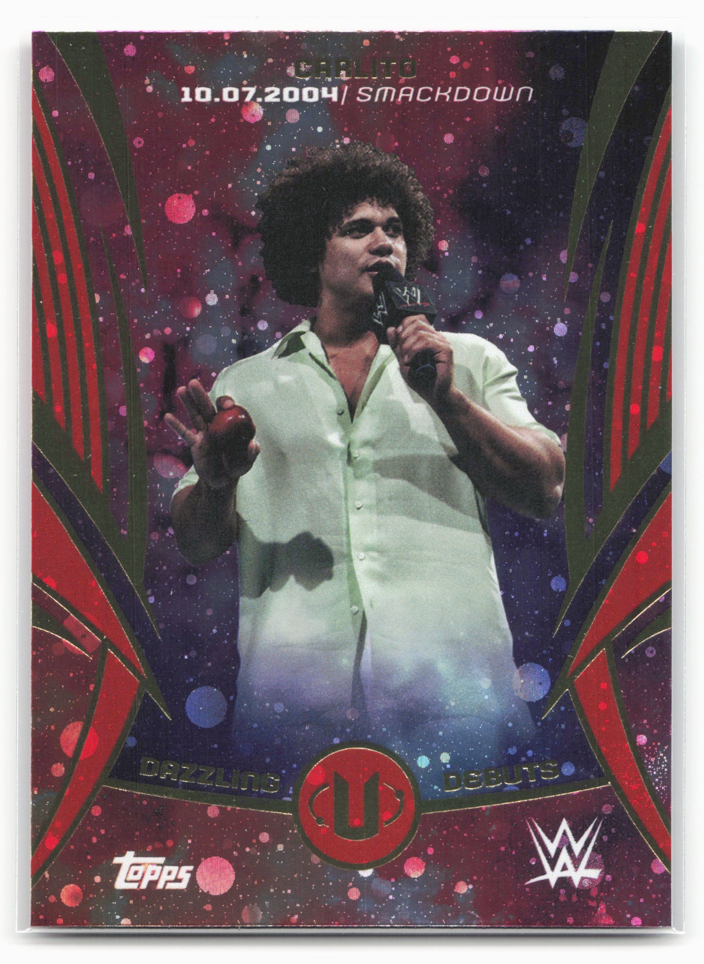 2025 Topps Universe WWE #DDE-13 Carlito Dazzling Debuts Galaxy