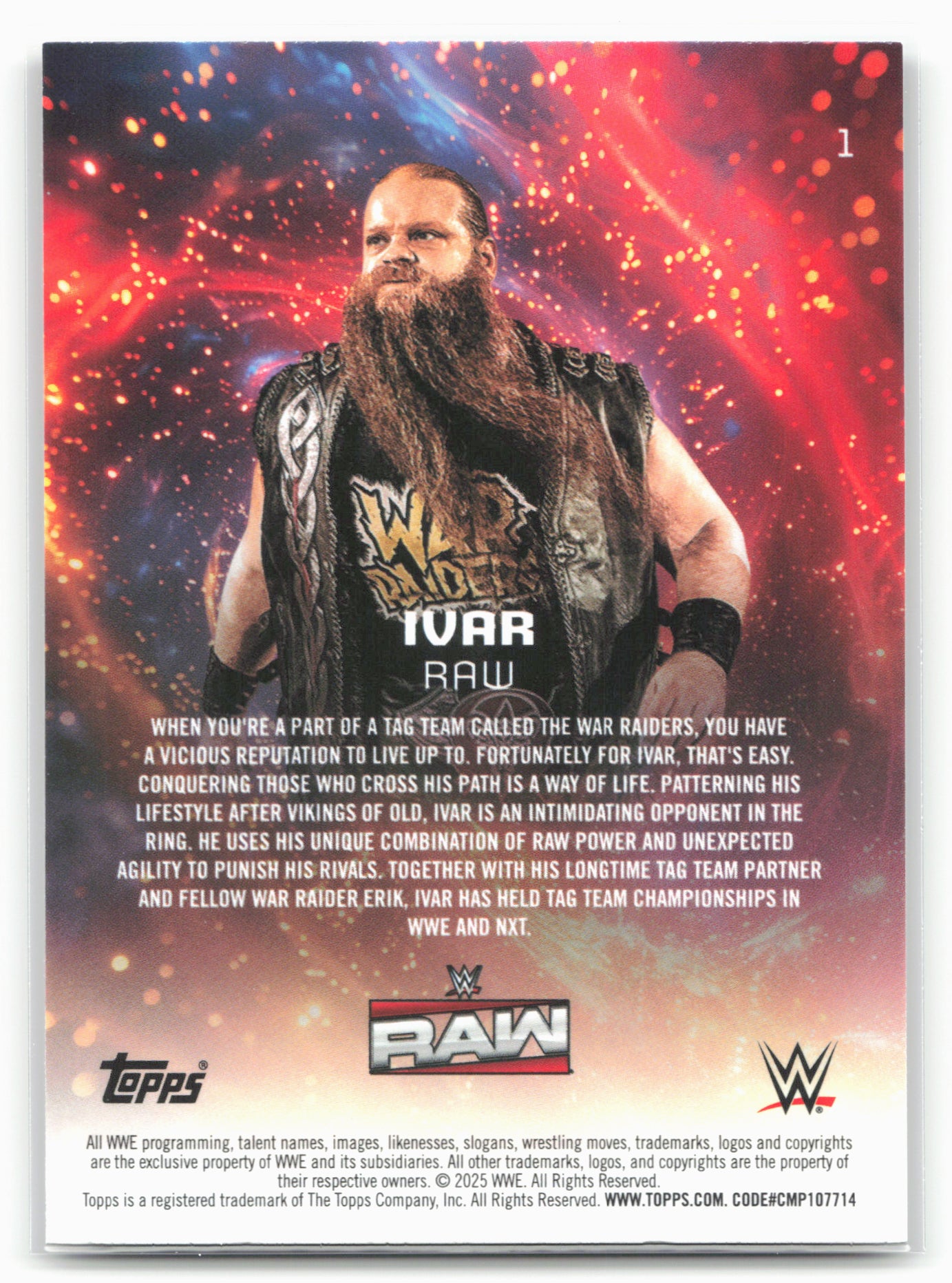 2025 Topps Universe WWE #1 Ivar