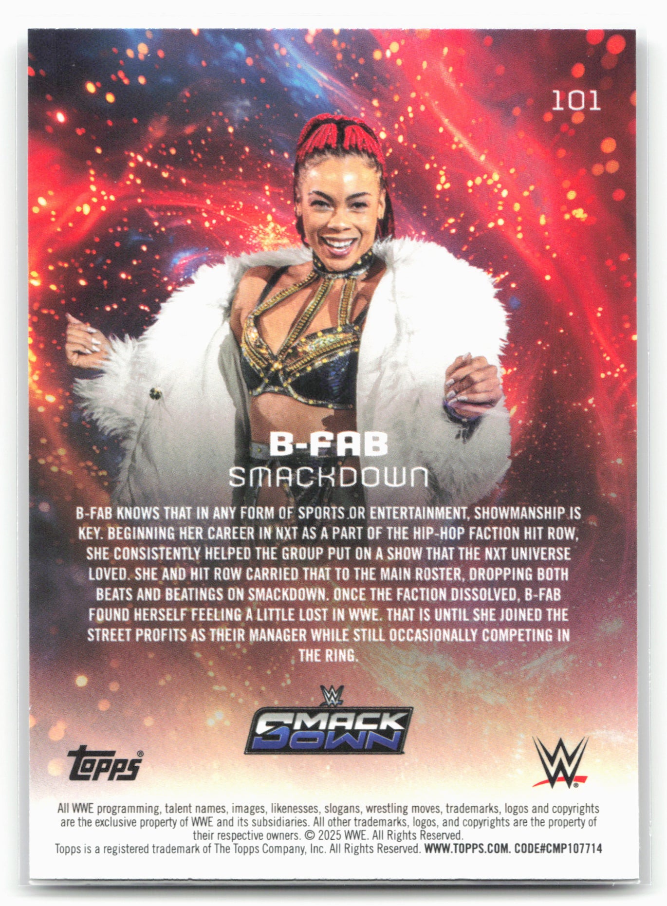 2025 Topps Universe WWE #101 B-Fab
