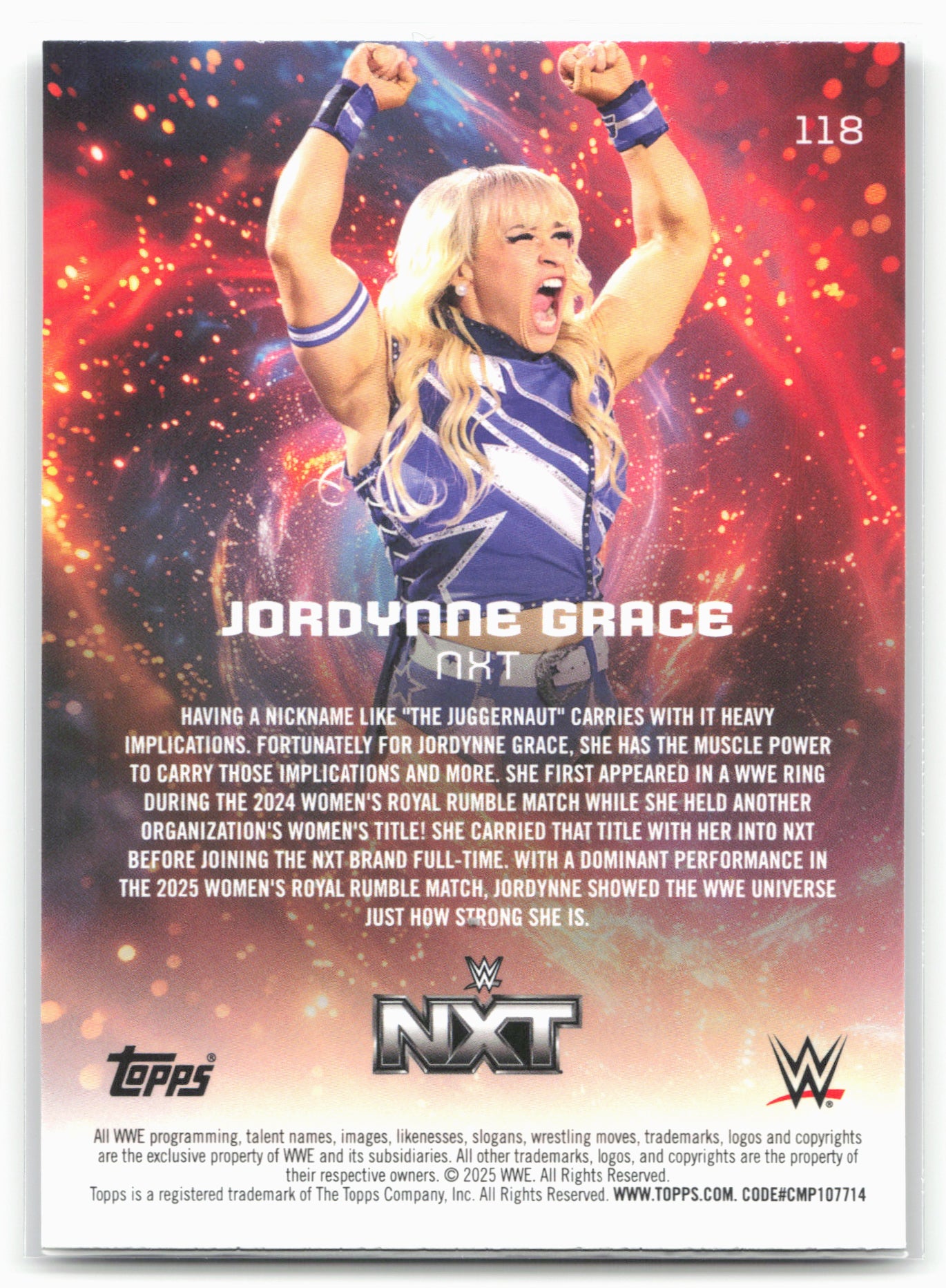 2025 Topps Universe WWE #118 Jordynne Grace