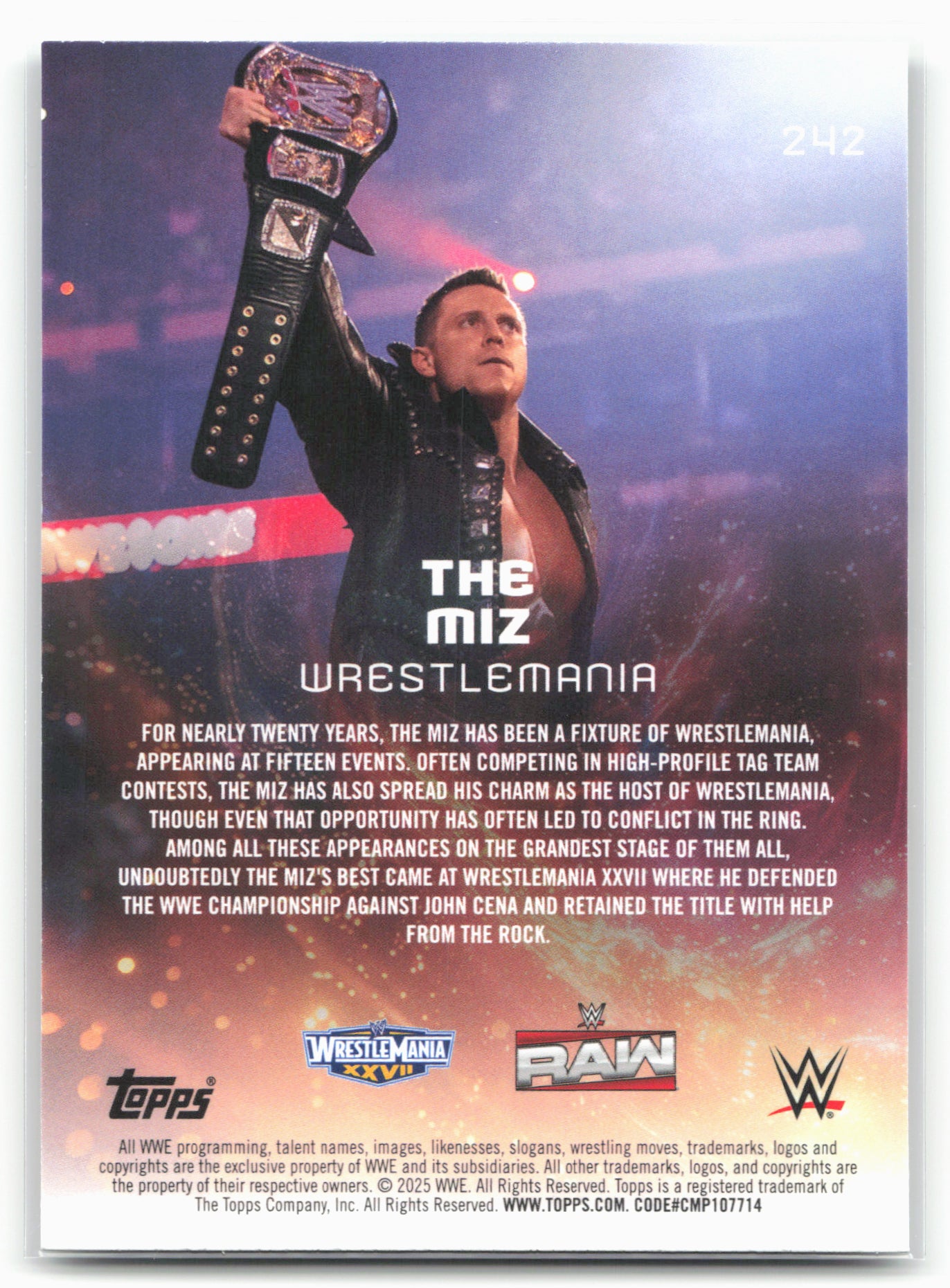 2025 Topps Universe WWE #242 The Miz