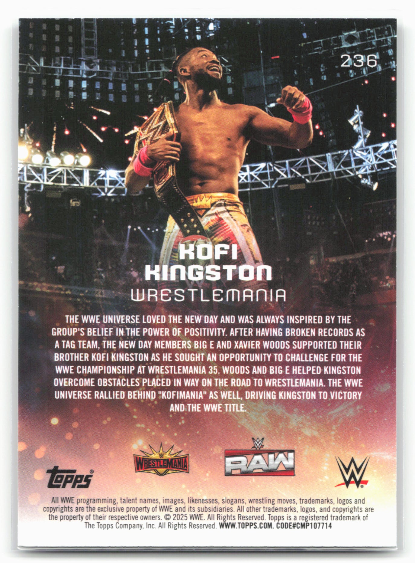 2025 Topps Universe WWE #236 Kofi Kingston