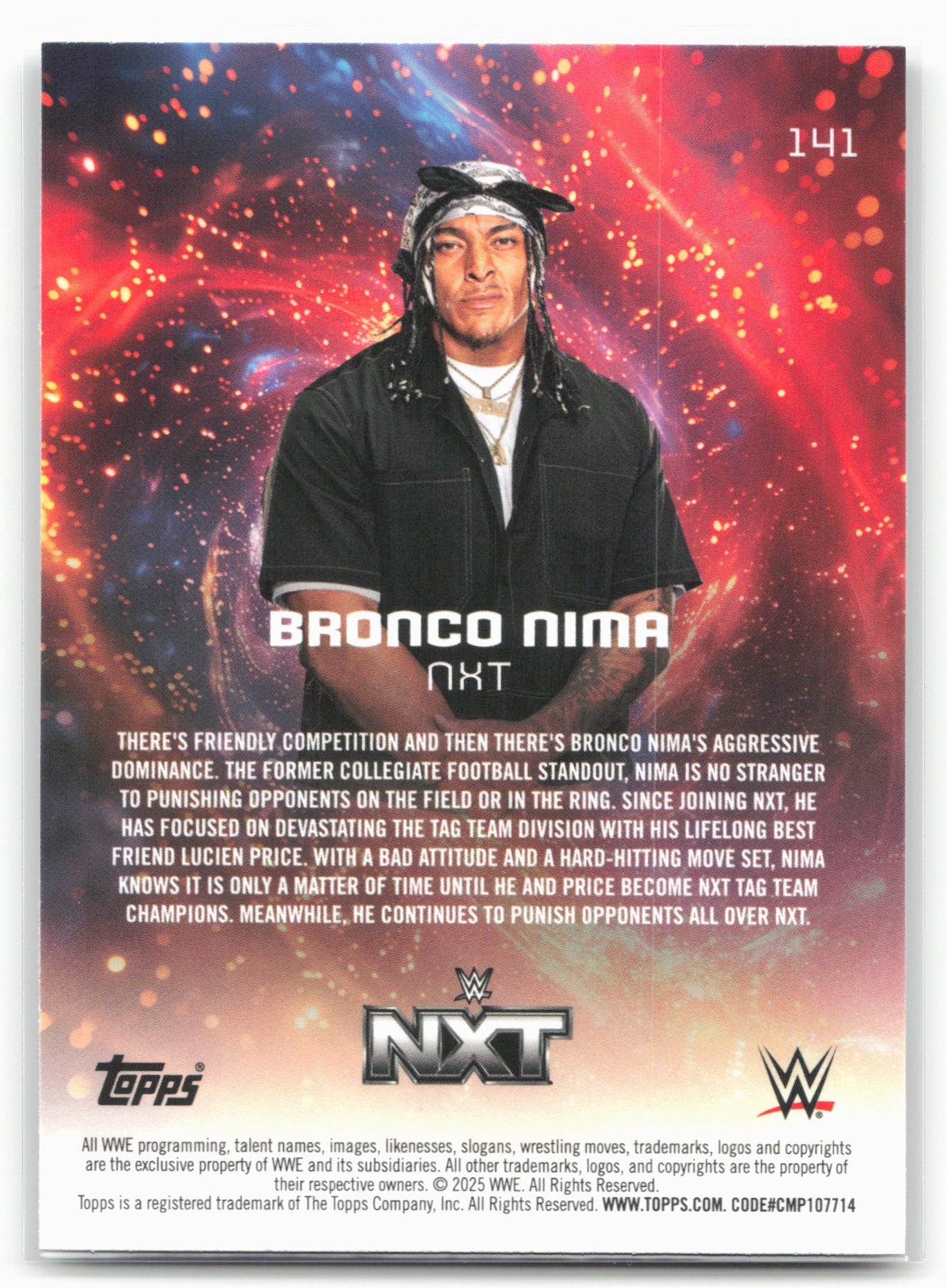 2025 Topps Universe WWE #141 Bronco Nima