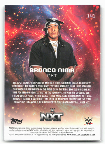 
2025 Topps Universe WWE #141 Bronco Nima