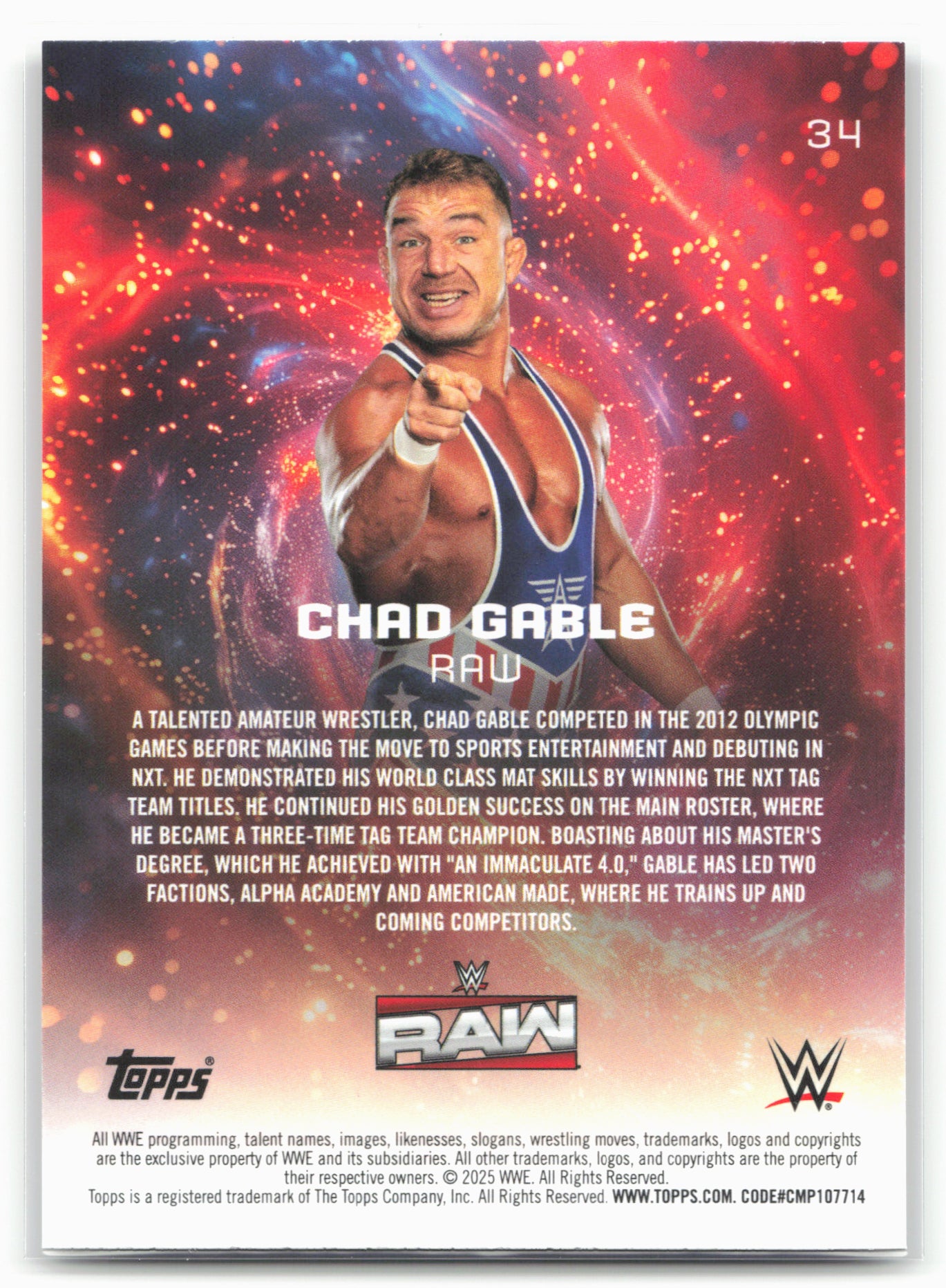 2025 Topps Universe WWE #34 Chad Gable