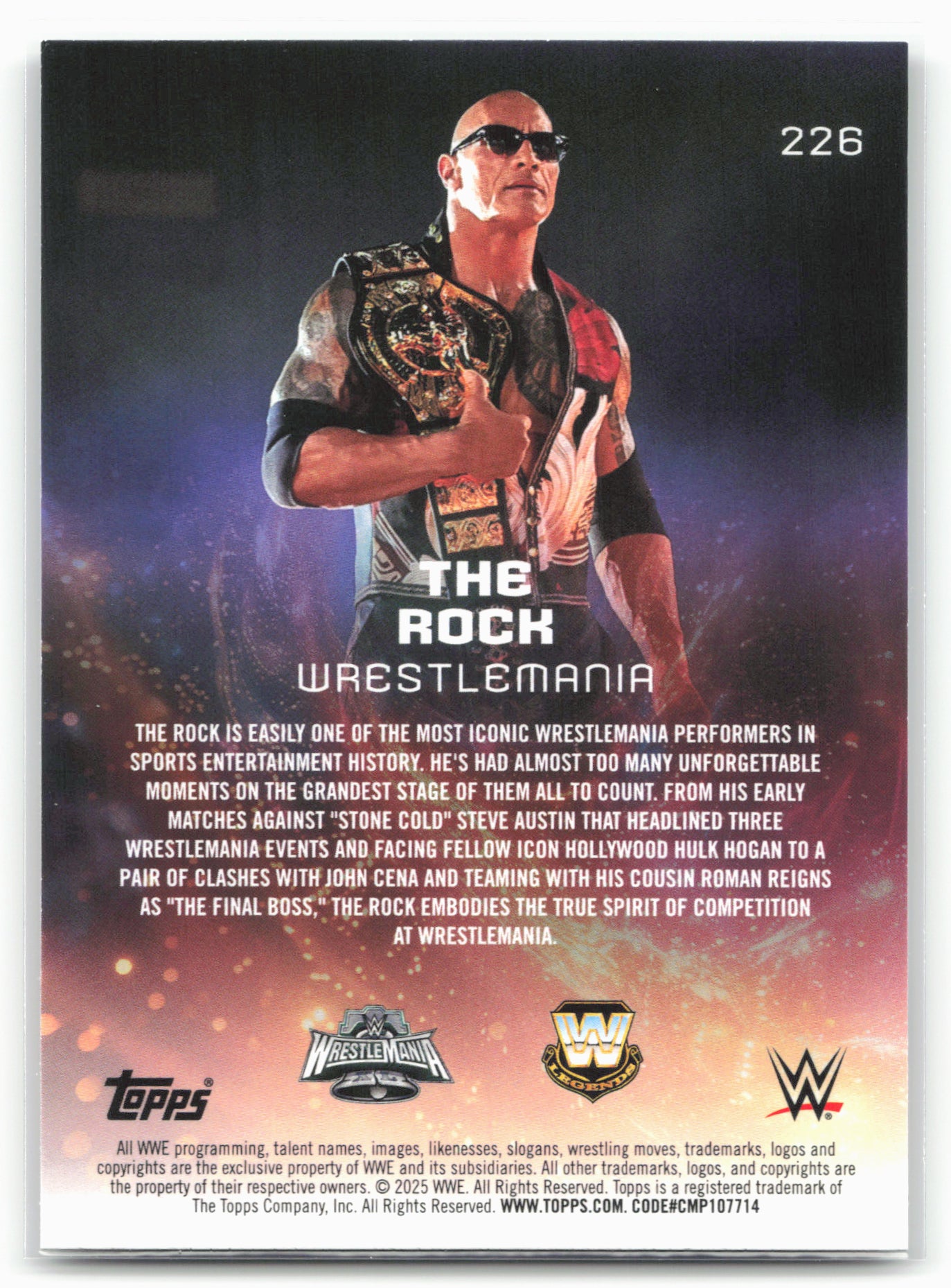 2025 Topps Universe WWE #226 The Rock 27283