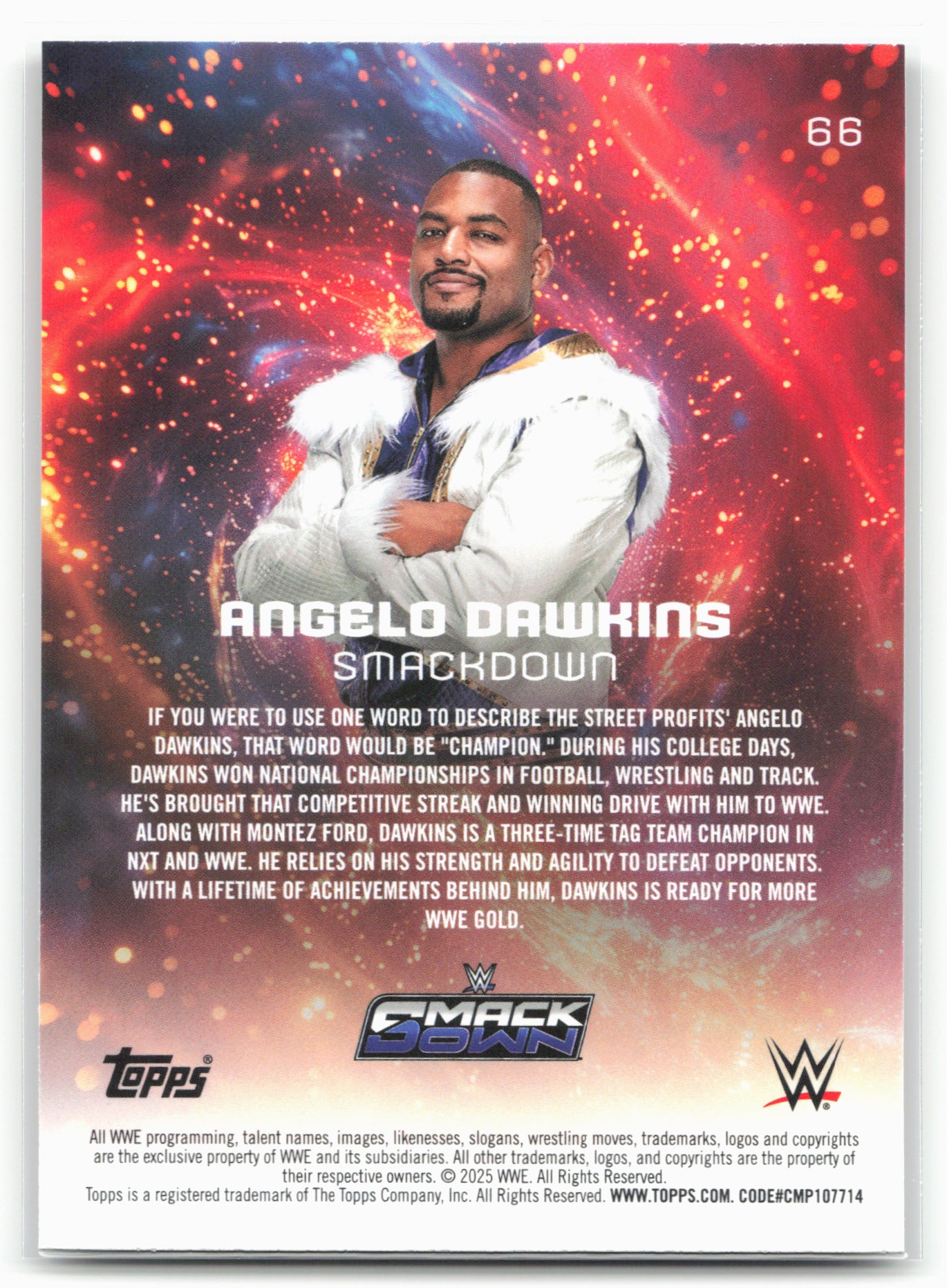 2025 Topps Universe WWE #66 Angelo Dawkins