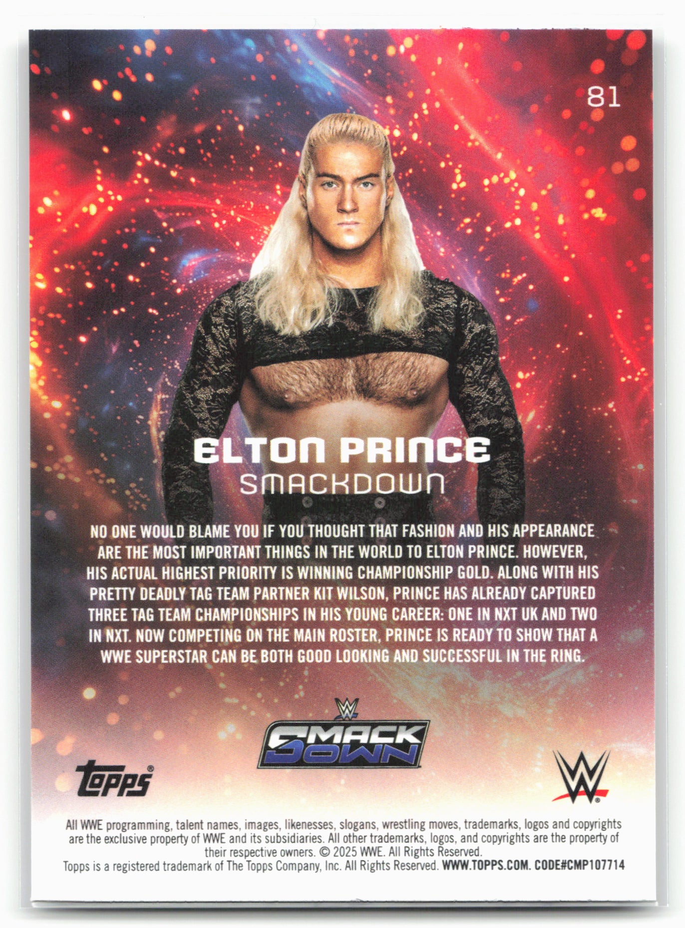 2025 Topps Universe WWE #81 Elton Prince 27287