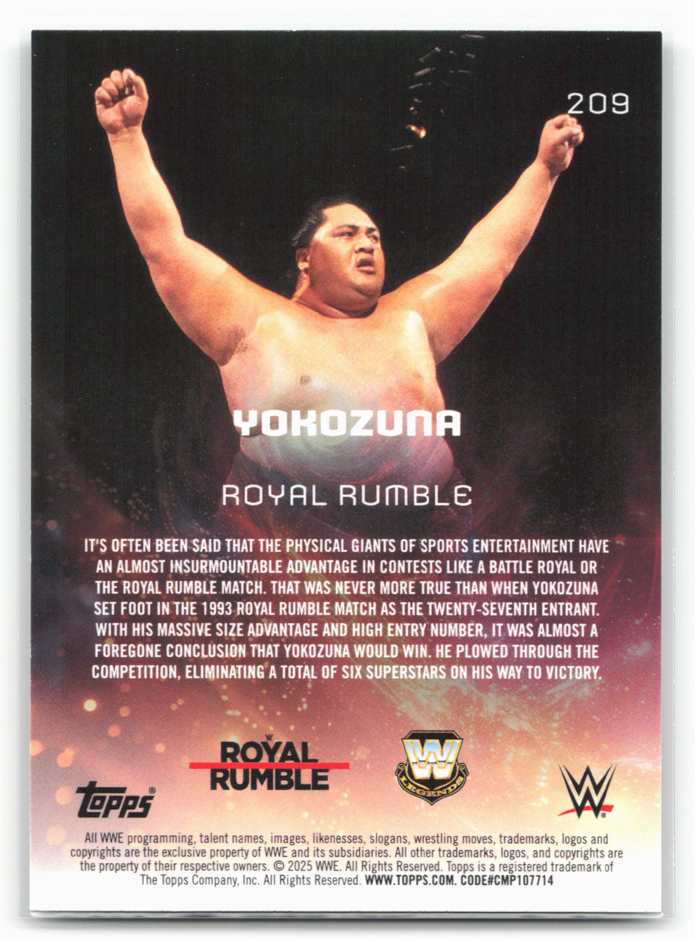 2025 Topps Universe WWE #209 Yokozuna