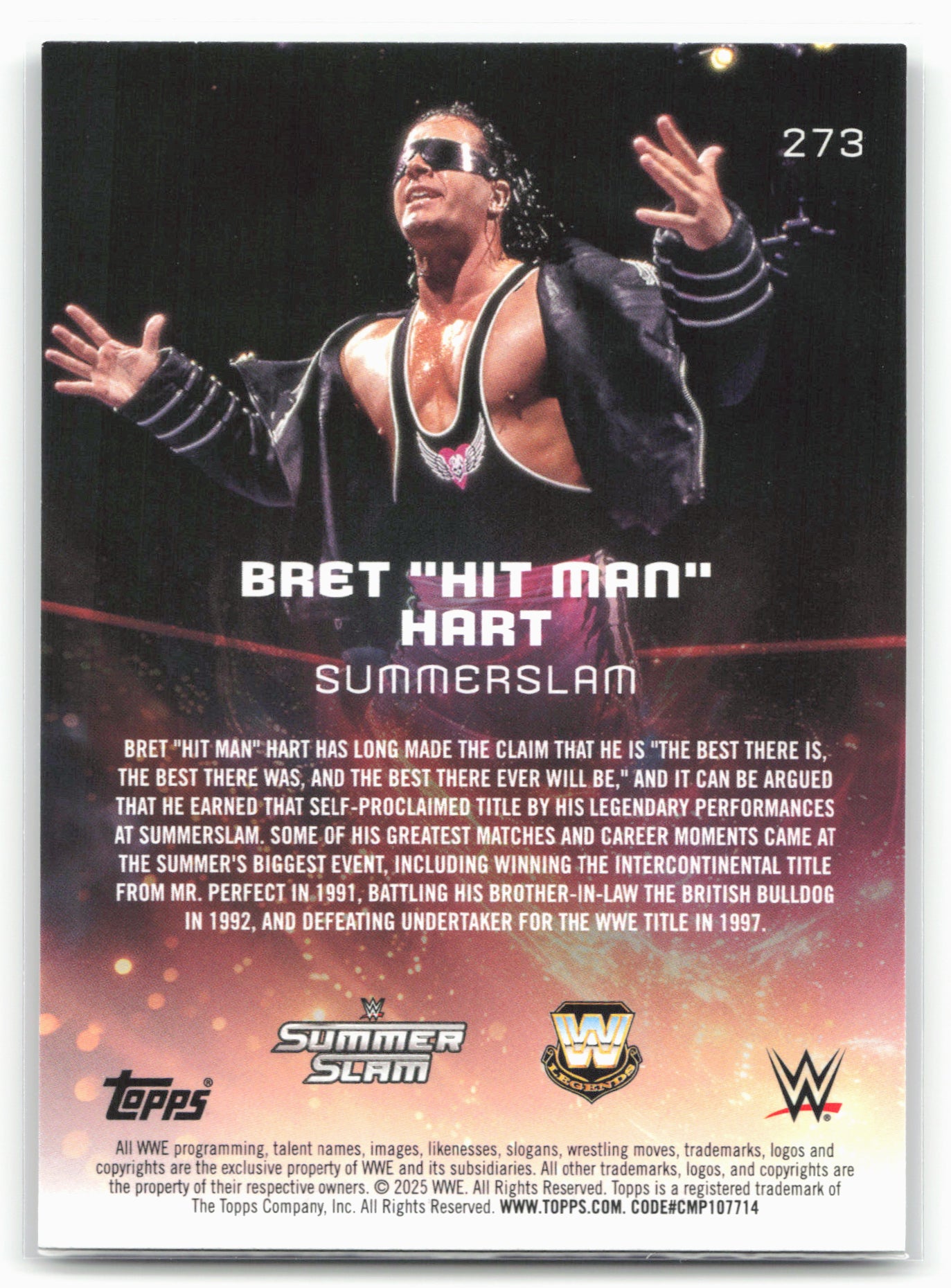 2025 Topps Universe WWE #273 Bret "Hit Man" Hart