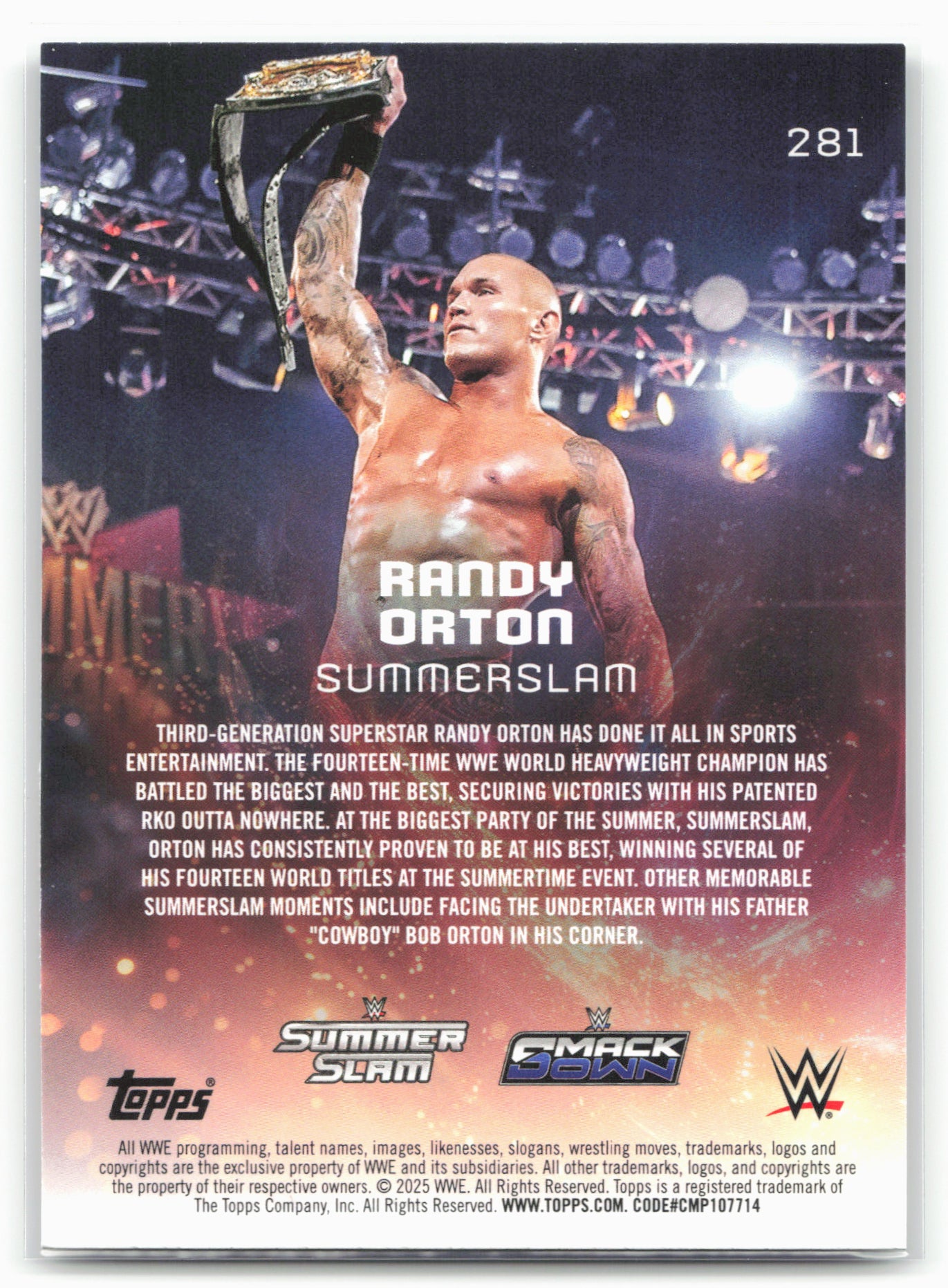 2025 Topps Universe WWE #281 Randy Orton 27300