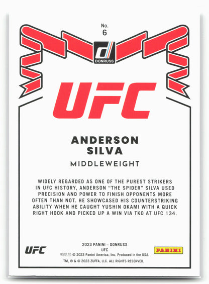 2023 Donruss UFC #6 Anderson Silva Retro Series