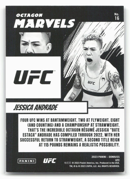 2023 Donruss UFC #16 Jessica Andrade Octagon Marvels Holo Purple Laser