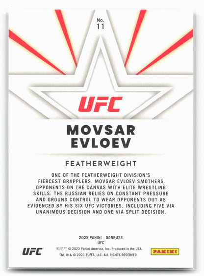2023 Donruss UFC #11 Movsar Evloev The Untouchables