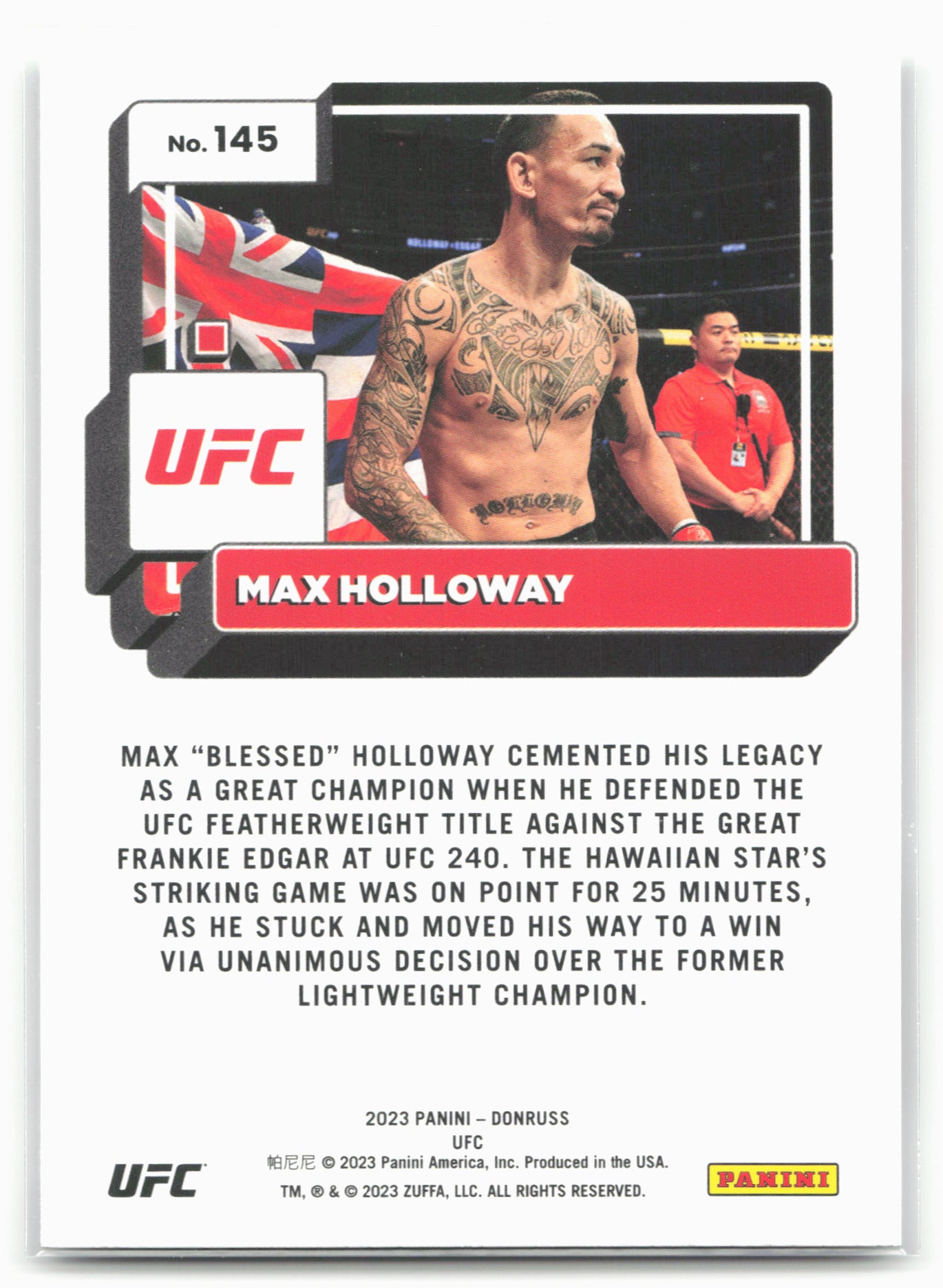 2023 Donruss UFC #145 Max Holloway