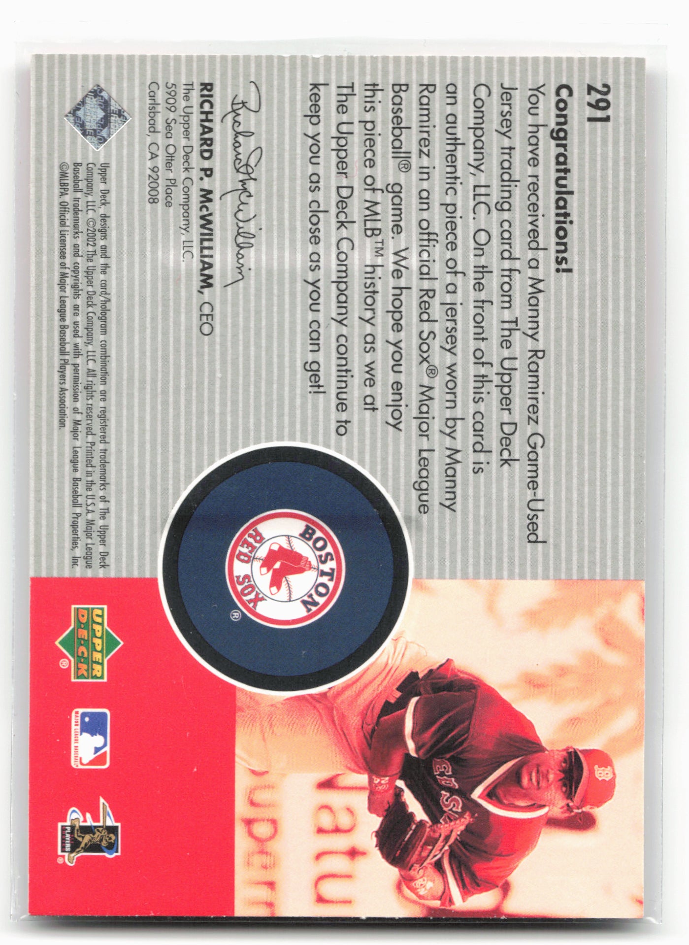 2002 Upper Deck Diamond Connection #291 Manny Ramirez #/200