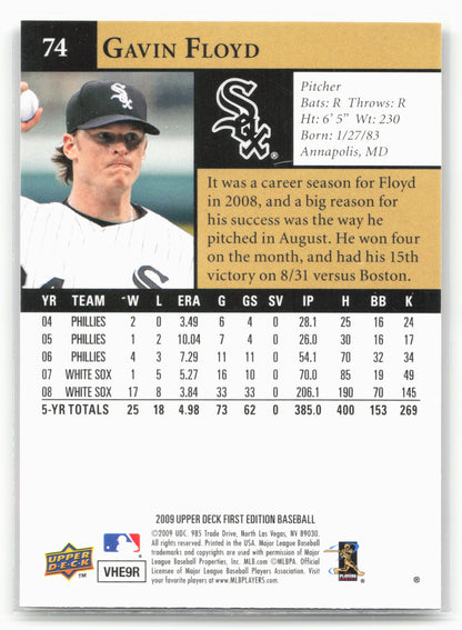2009 Upper Deck First Edition #74 Gavin Floyd