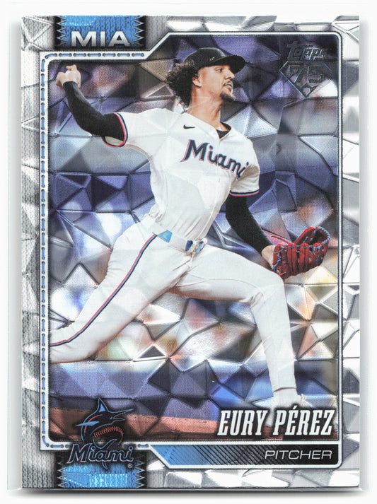 2026 Topps #285 Eury Pérez Diamante Foil
