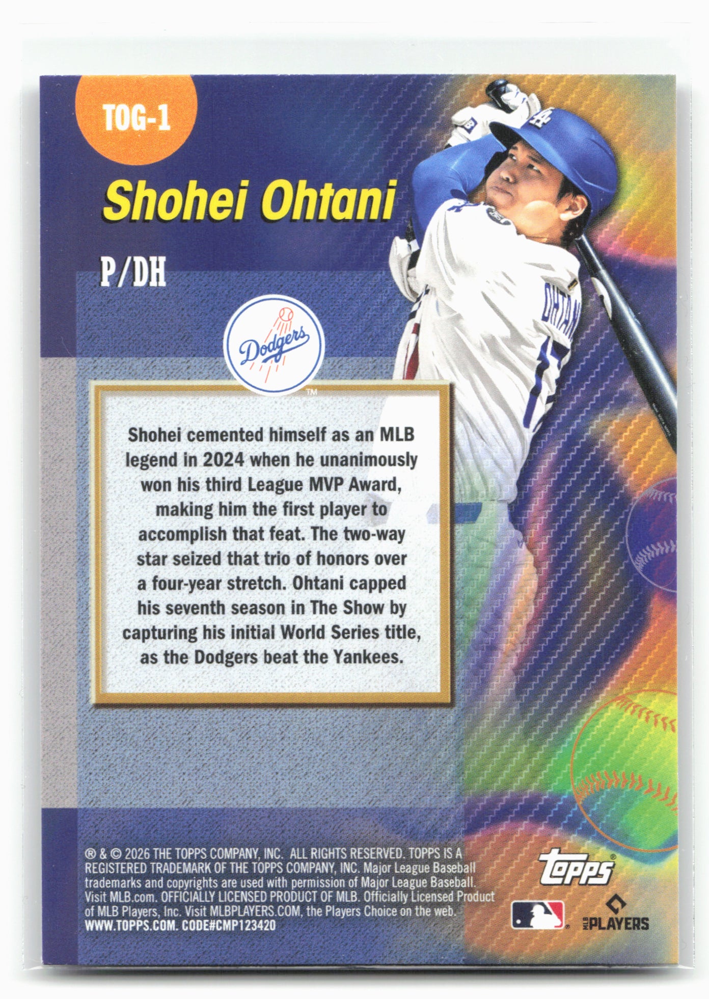 2026 Topps #TOG-1 Shohei Ohtani Titans of the Game